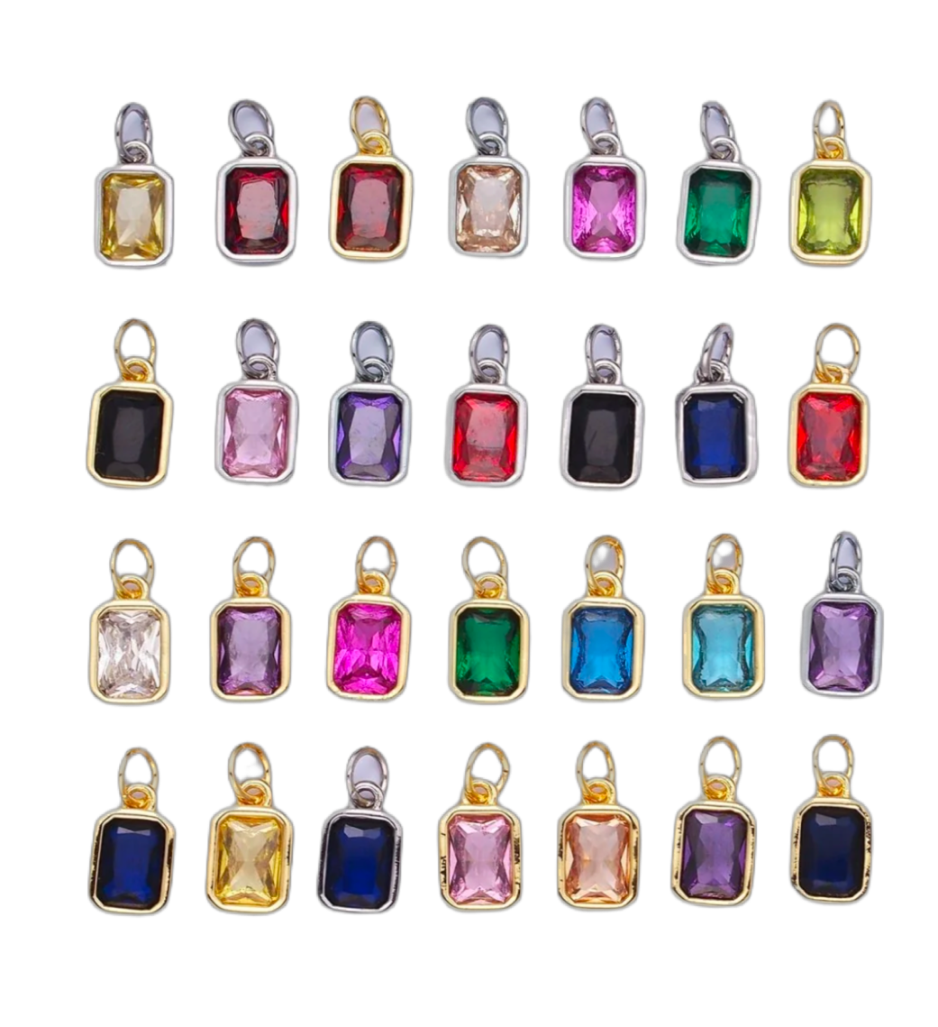Rectangle birthstone