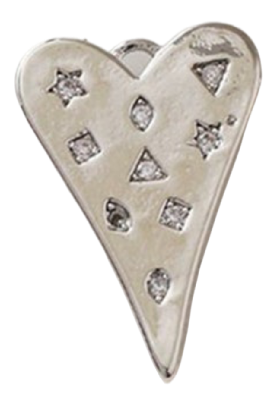 Silver diamonds heart