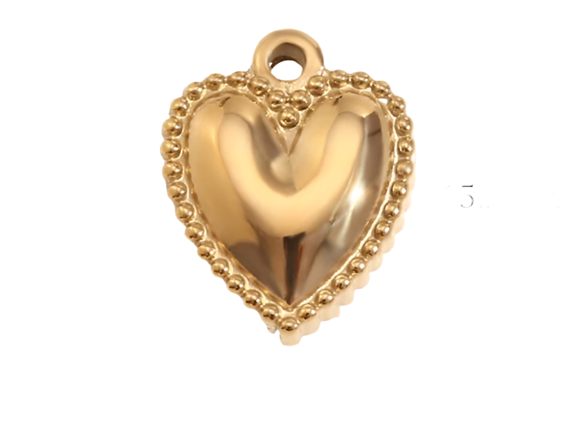 Gold studded heart