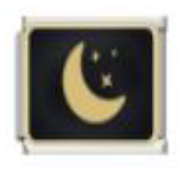 Black/gold moon