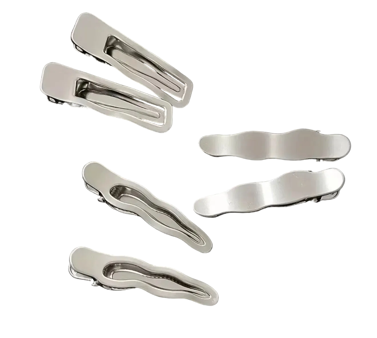 Silver Wavy Clip