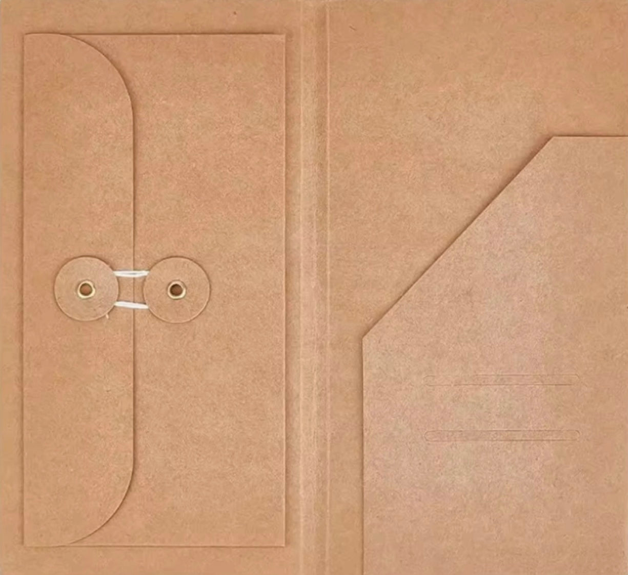 Kraft paper folder + pocket