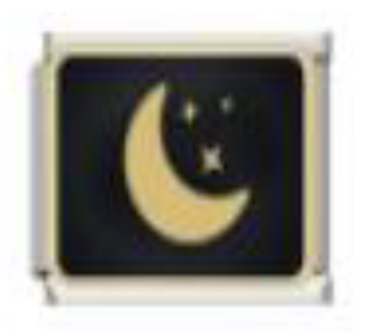 Black/gold moon