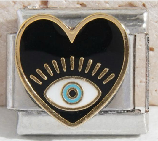 Black heart evil eye