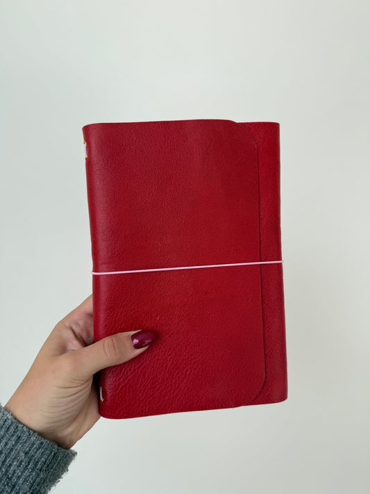 Studio Seconds A5 Strawberry Red - shorter right flap