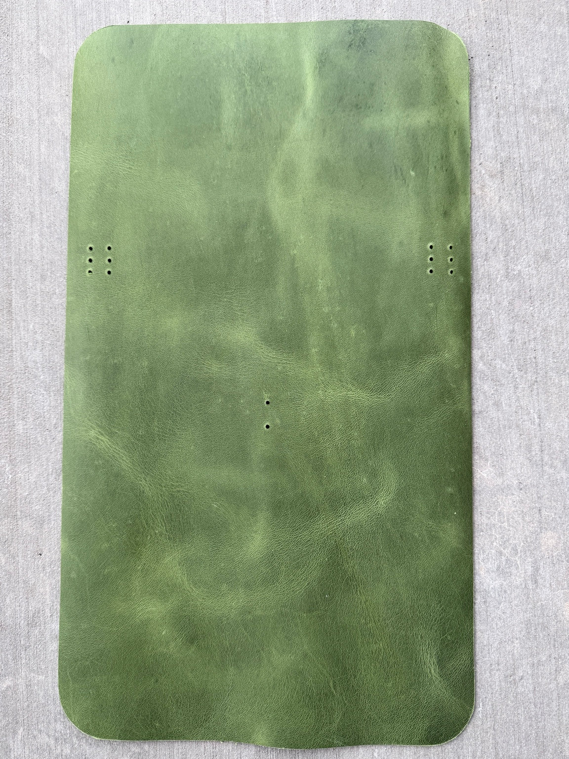 Creasing on an A5 green Studio Seconds journal